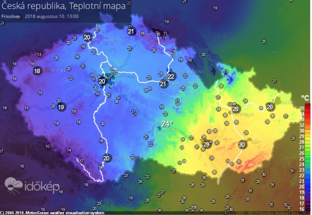 Přes Česko prošla studená fronta: výrazně se ochladilo, u Jablůnkova napršelo 57.7